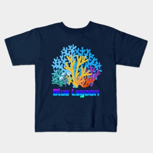 Blue Lagoon, The Story of the Sea, coral reefs Kids T-Shirt